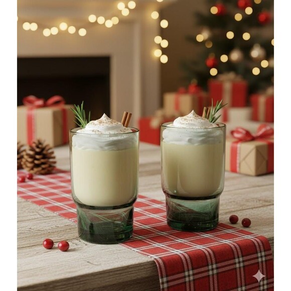 Threshold Green Glass Tumblers Set of 2 Modern Cocktail Water Glasses - Picture 1 of 5